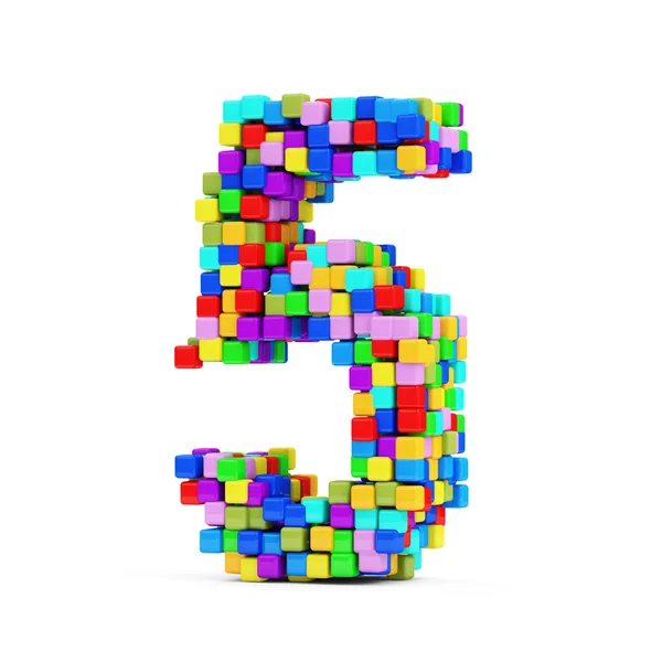 Numbers Made From Colorful Cubes — Stock Photo, Image