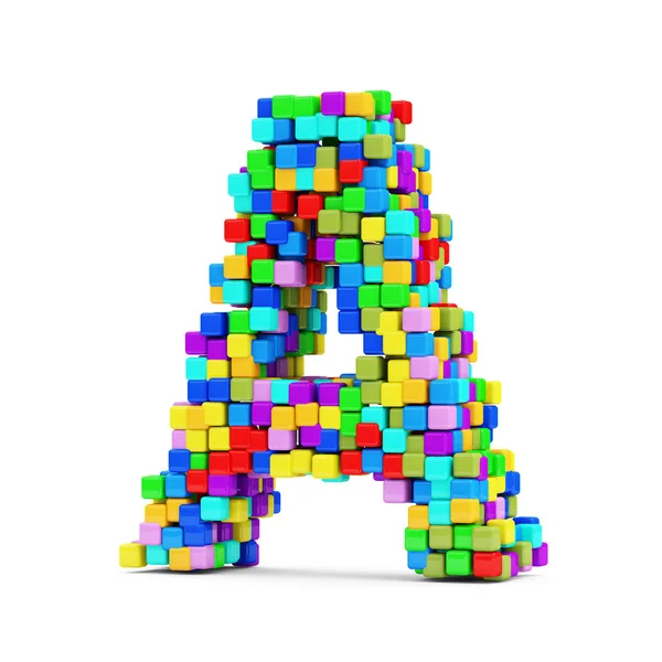 Letters Made From Colorful Cubes — Stock Photo, Image