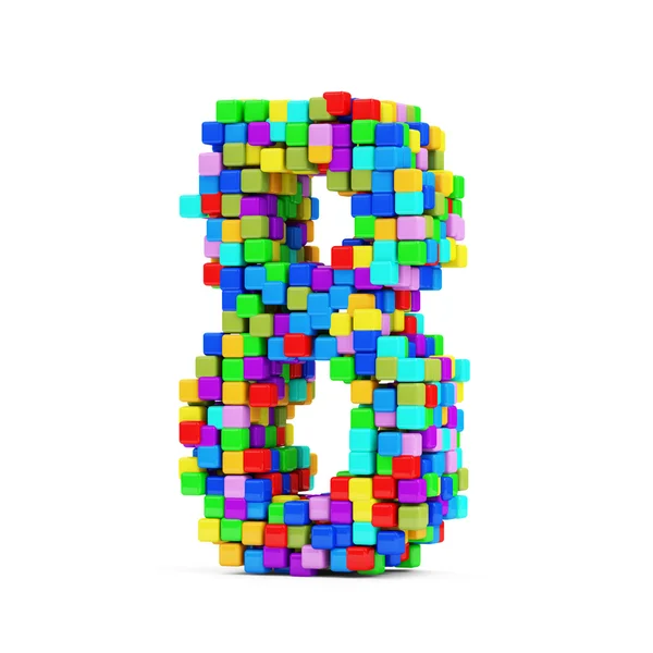 Numeri fatti da cubi colorati — Foto Stock