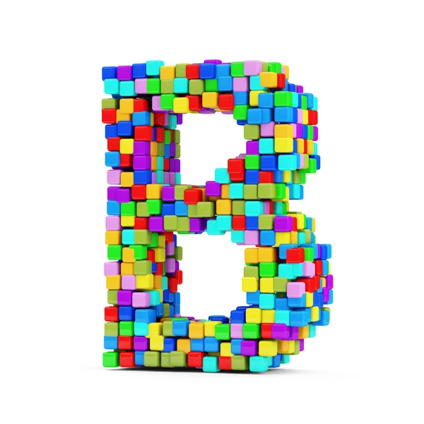 Letters Made From Colorful Cubes — Stock Photo, Image