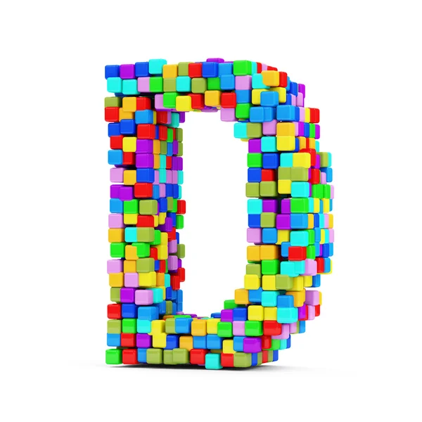 Letters Made From Colorful Cubes — Stock Photo, Image