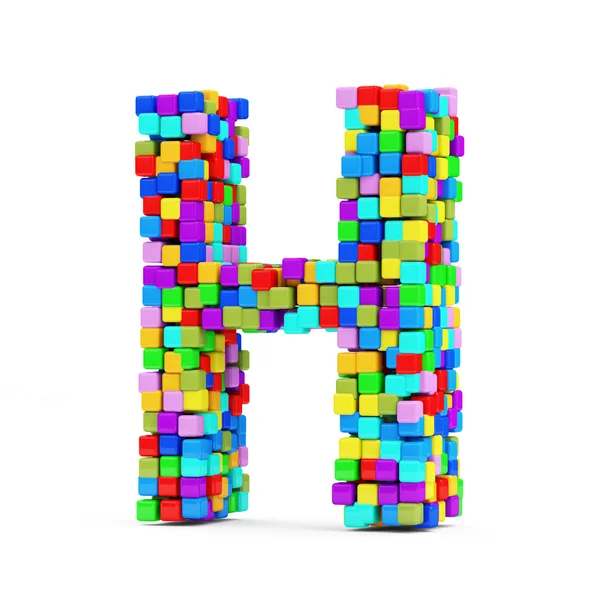 Letters Made From Colorful Cubes — Stock Photo, Image