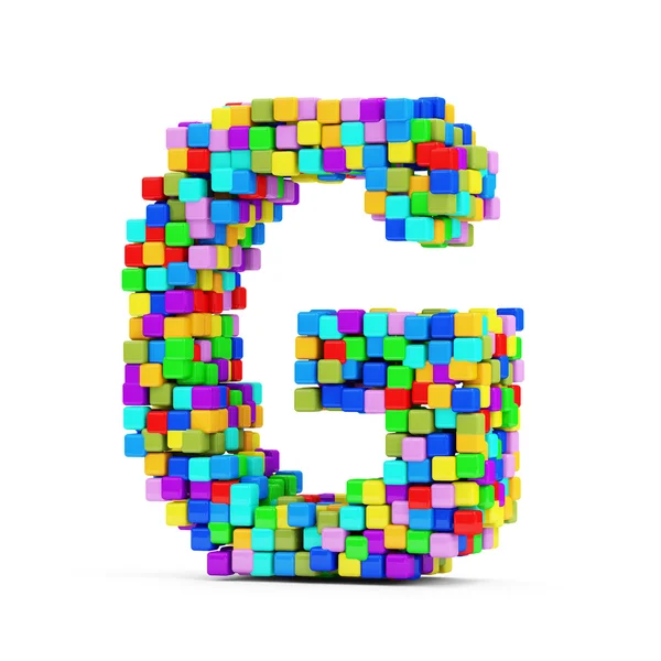 Brieven gemaakt van kleurrijke kubussen — Stockfoto
