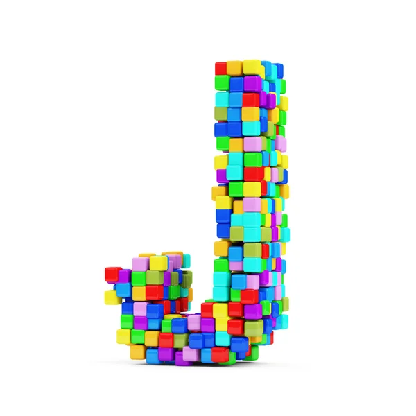 Letters Made From Colorful Cubes — Stock Photo, Image