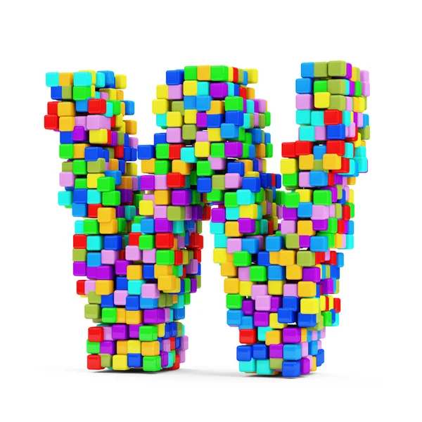 Litery wykonane z kolorowych kostek — Zdjęcie stockowe