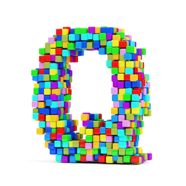 Cartas feitas de cubos coloridos — Fotografia de Stock