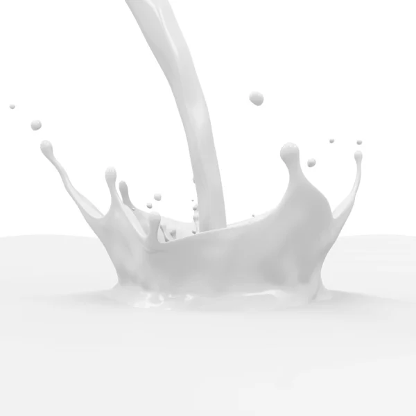 Hälla mjölk splash — Stockfoto