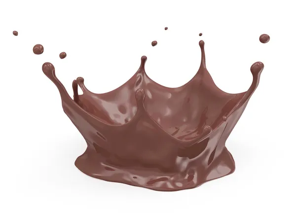 Odlewania rozchlapać czekolada — Zdjęcie stockowe