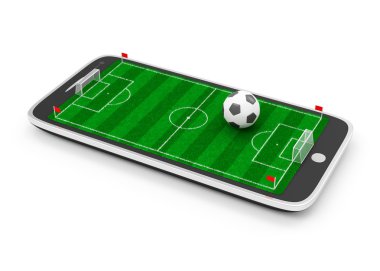 mobil futbol kavramı.