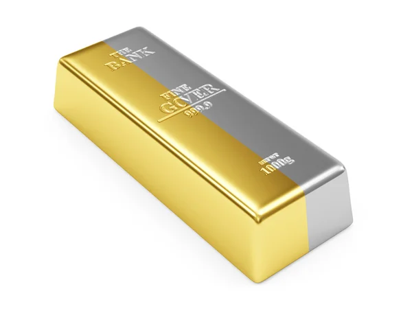 Guld och silver bar — Stockfoto