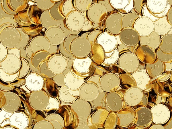 Heap of Golden Coins. — Stock Photo, Image