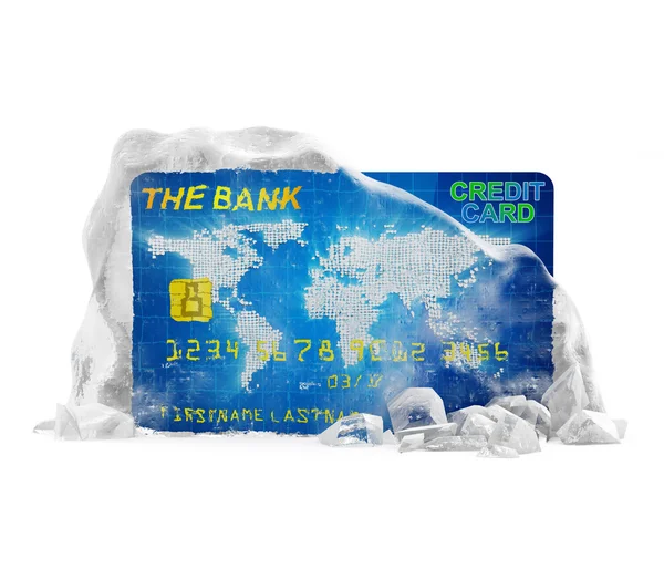 Έννοια του παγωμένου τραπεζικού λογαριασμού — Φωτογραφία Αρχείου