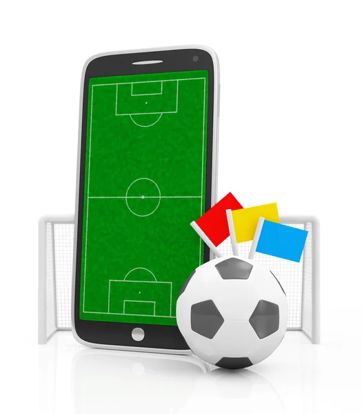 Concetto di calcio mobile — Foto Stock