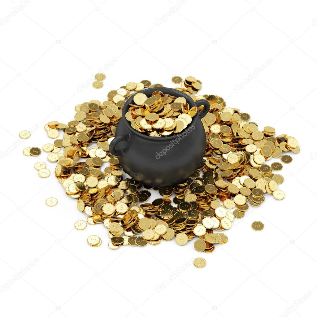 Iron Pot full of Golden Coins