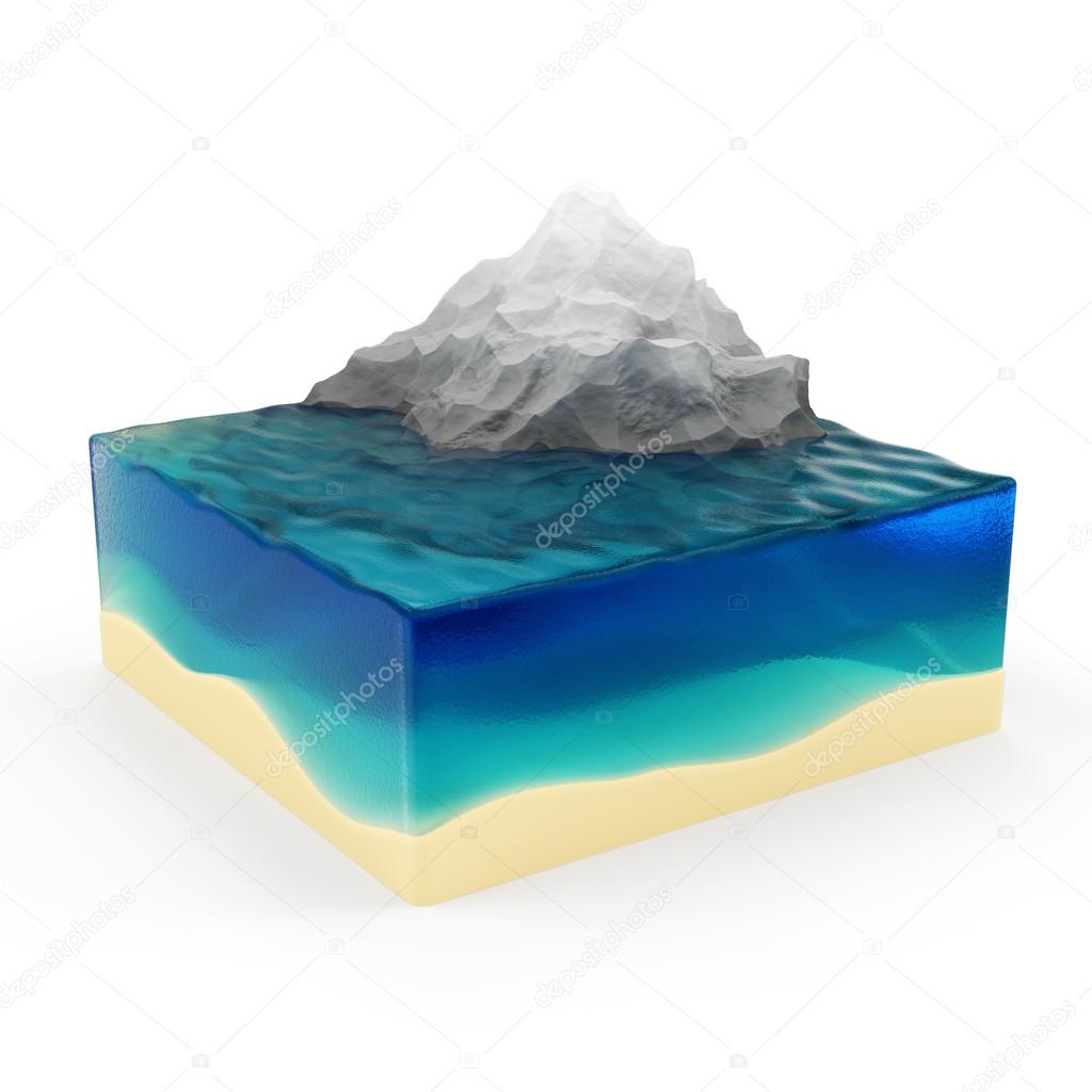 Earth Cross Section with Ocean