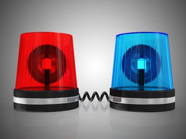 Red and Blue Siren System clipart