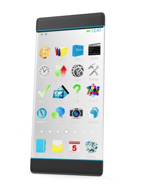 şeffaf ekranlı akıllı telefon