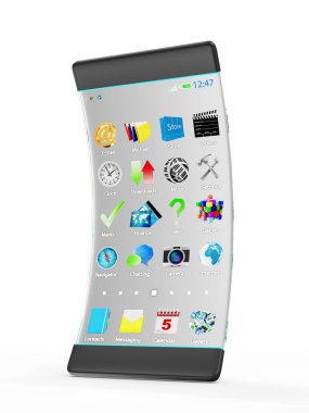 şeffaf ekranlı akıllı telefon
