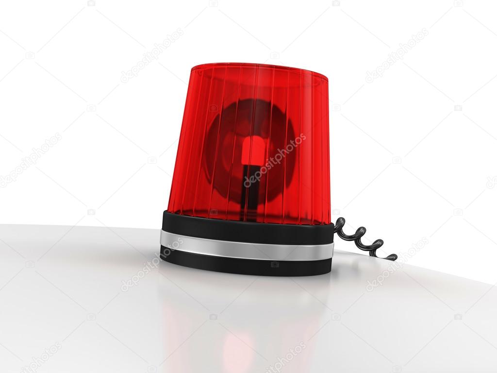 Red Siren on top of Ambulance Car