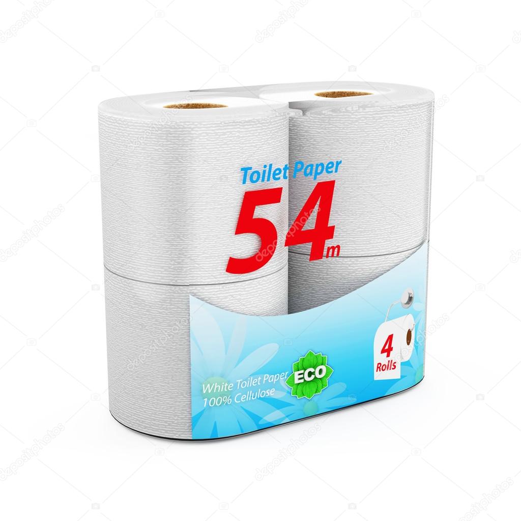 White Toilet Paper Package