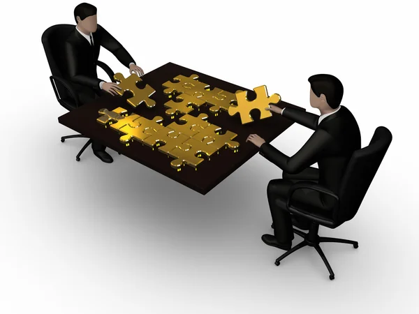 Connecting piece of the jigsaw — Stock Photo, Image