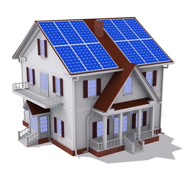 Solar panel house — Stock Photo, Image