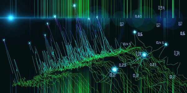 Abstract Technology Background Polygonal Diagram Grid Blurred Lines Dark Analytics — Stock Photo, Image