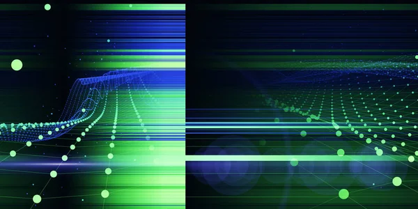 Abstract Background Polygonal Noisy Grid Blurred Lines Analytics Data Algorithms — Fotografia de Stock