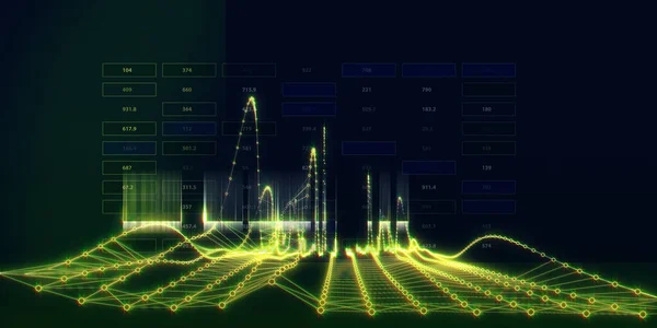Abstract Technology Digital Background Data Graph Glow Dark Analytics Computing — Stock Photo, Image