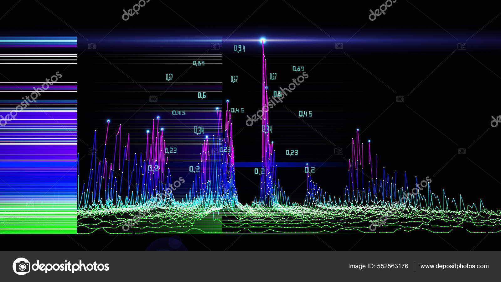 Abstract Technology Background Noisy Algorithm Color Lines Star Effect  Black — Stock Photo © anastad #552563176