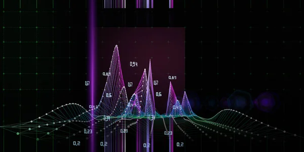 Technologie Abstraite Fond Numérique Avec Algorithme Données Sur Sombre Concept — Photo