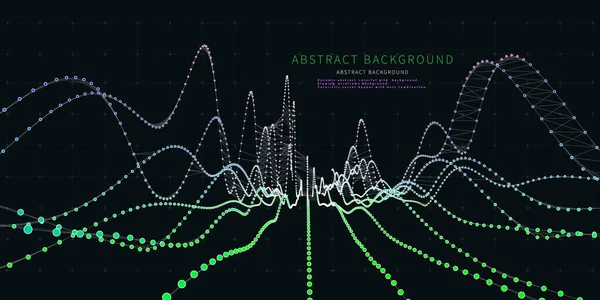 Absztrakt Háttér Színes Pontok Rács Fekete Analitikai Kutatások Vizuális Bemutatása — Stock Vector