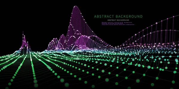Abstract Background Wireframe Technology Color Grid Black Visual Presentation Analysis — Vector de stock