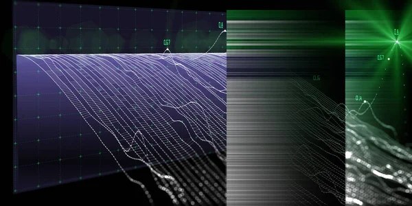Abstract Background White Grid Data Spot Visual Presentation Analytics Wireframe — Fotografia de Stock
