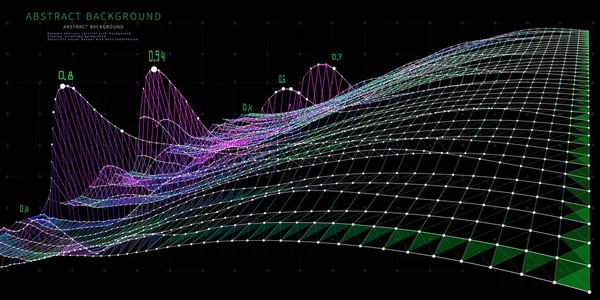 Abstract Background Grid Color Data Black Big Data Technology Concept —  Vetores de Stock