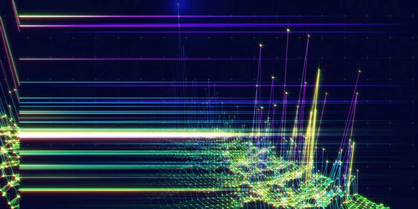 Absztrakt Háttér Tábla Virtuális Grafikon Rács Világítás Bemutatása Koncepció Algoritmusok — Stock Fotó