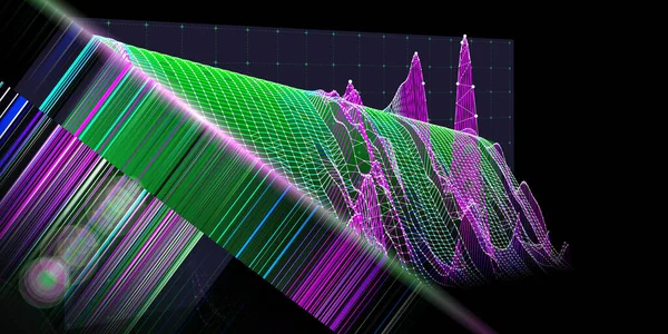 Abstract Background Board Virtual Graph Grid Blurred Lines Представление Трехмерных — стоковое фото
