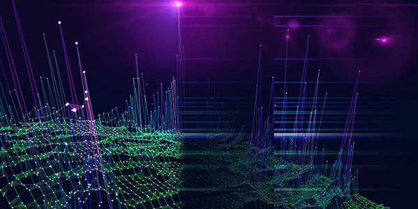 Abstract Background Board Virtual Graph Grid Spot Presentation Concept Algorithms — Fotografia de Stock