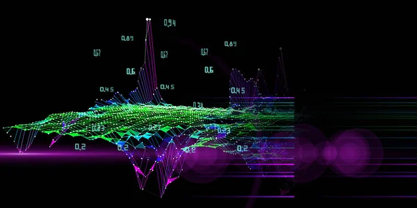 Abstract  background board virtual color graph grid with lines.  Presentation concept of color algorithms data.  Banner for business, science and technology. Big Data.