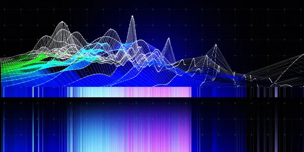 Abstract Background Wireframe Grid Color Blurred Lines Black Presentation Concept — ストック写真
