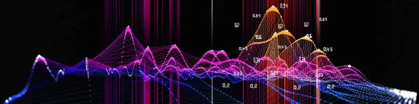 Abstract Background Graph Grid Color Blurred Lines Presentation Concept Algorithms — Fotografia de Stock