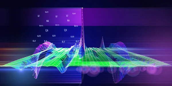 Abstrakt Bakgrund Wireframe Brus Rutnät Med Färglinjer Mörkblå Representera Begreppet — Stockfoto