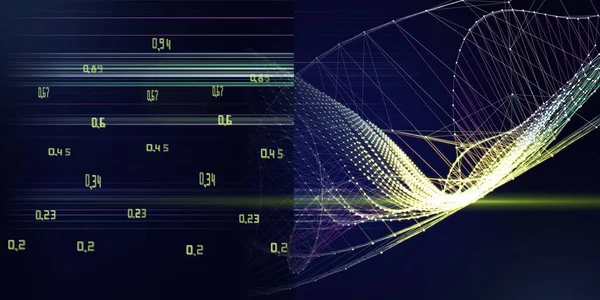 데이터 폴리곤 그리드와 어두운 데이터 알고리즘 격자의 개념을 제시하는 비즈니스 — 스톡 사진