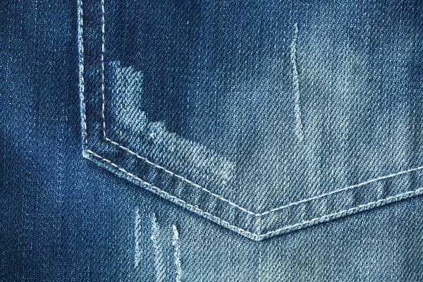 Modré džíny kapsy detailní — Stock fotografie