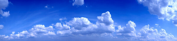 Panoramic photo of blue sky
