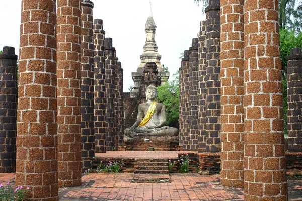 Régi buddha szobor, Thaiföld — Stock Fotó