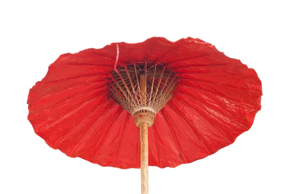 Parapluie rouge avec ornement thaïlandais — Photo