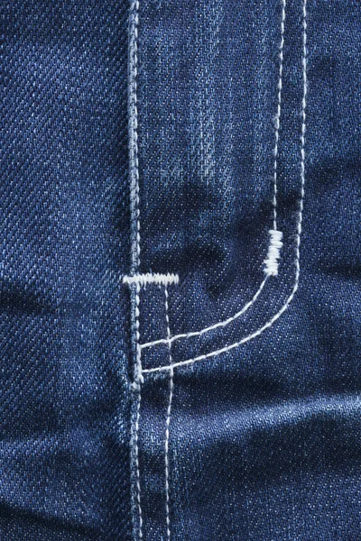 Detalle delantero de jeans azules — Foto de Stock