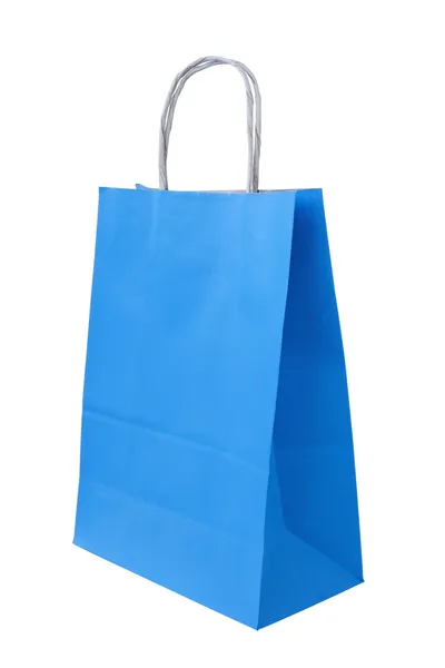 Blue shopping bag — Stock Photo, Image