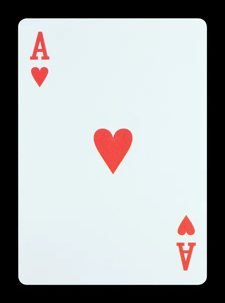 Playing cards - Ace of hearts — Stock Photo, Image
